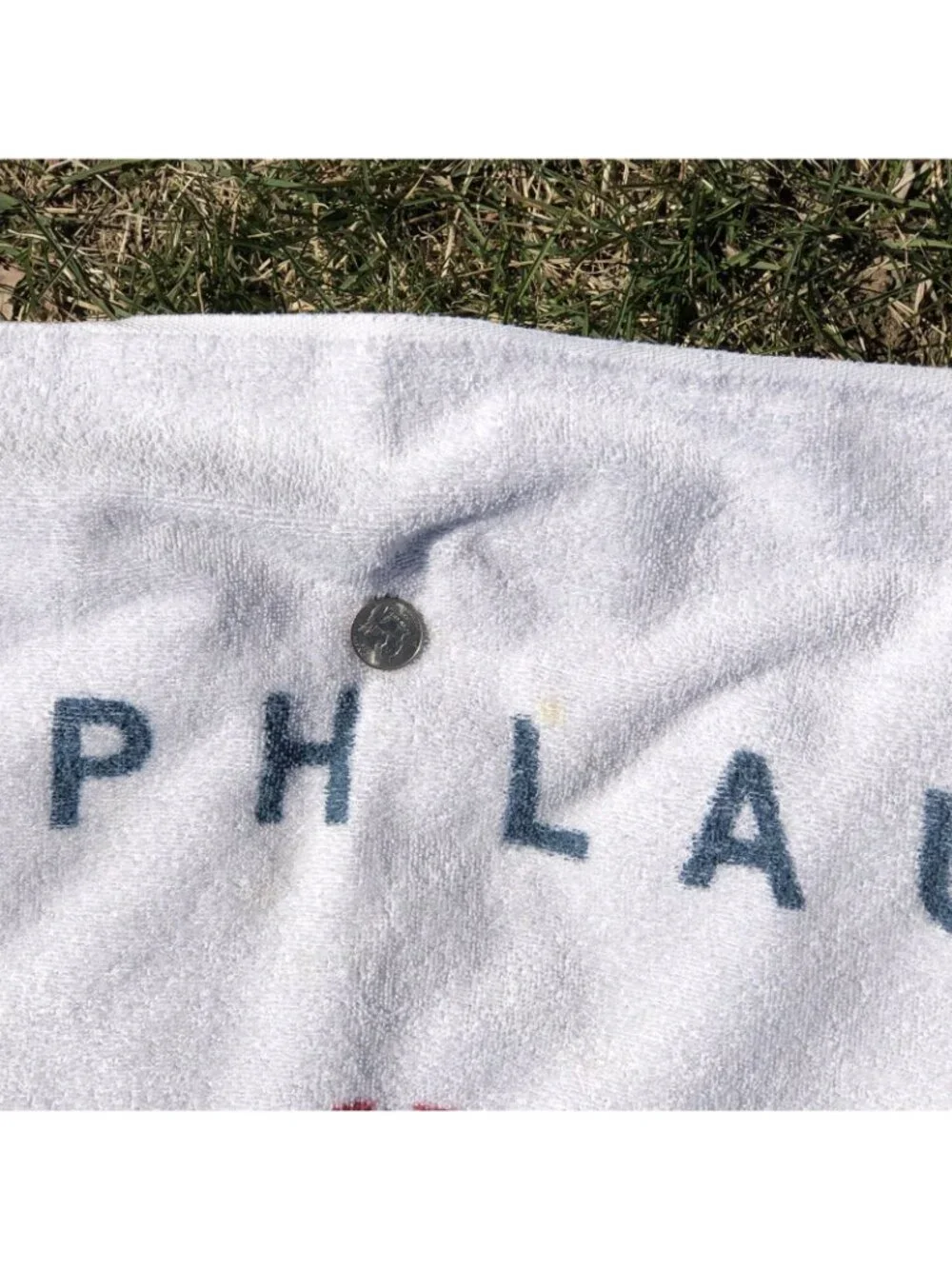 Vintage Polo Ralph Lauren RL-92 AMERICA'S CUP 1992 Sailing White Beach Towel